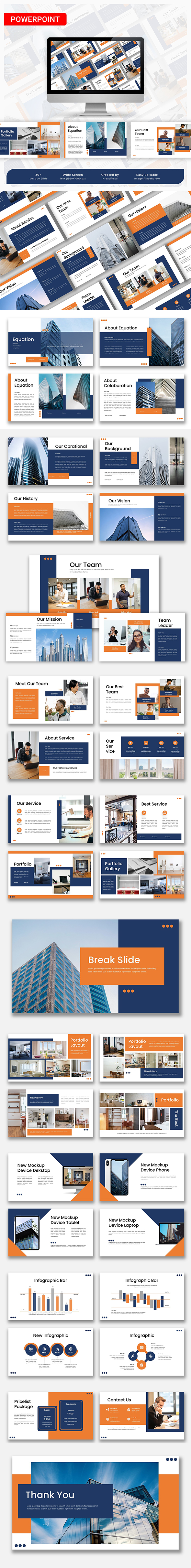 Equation PowerPoint Business Presentation Template stock graphic NULLED